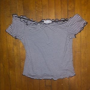 super cute off shoulder crop top